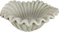 Small Decorative Bowl decor, Scalloped Pedestal Bowls for Modern Home Decor,Ruffle Decor,Stylish Key Bowl for Entry Table,Decorative Fruit Bowl for Kitchen Counter,Light Gray