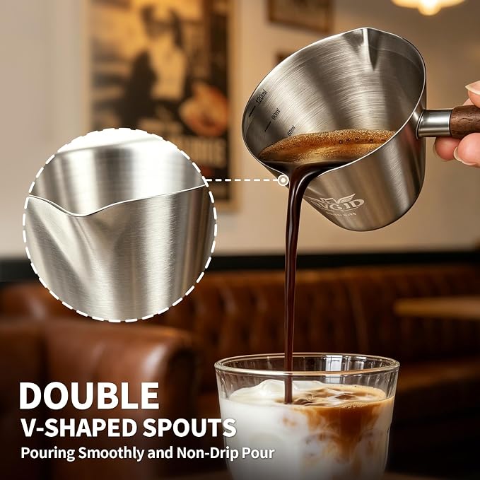4Oz Espresso Shot Cups, Stainless Steel Espresso Cups, Espresso Measuring Cup | - Image 3
