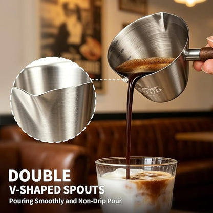 4Oz Espresso Shot Cups, Stainless Steel Espresso Cups, Espresso Measuring Cup | - Image 3
