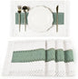 Sage Green Boho Placemats Set of 4 Table Mats Farmhouse Dining Decor | 12x20" by FEXIA