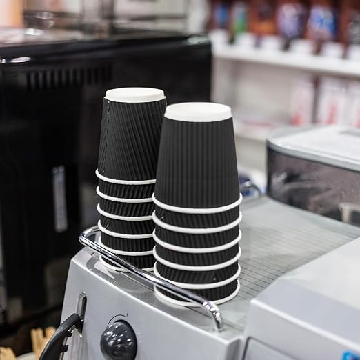 Yaomiao 200 Pcs 4 oz Disposable Espresso Coffee Cups Ripple Corrugated Paper - Image 6