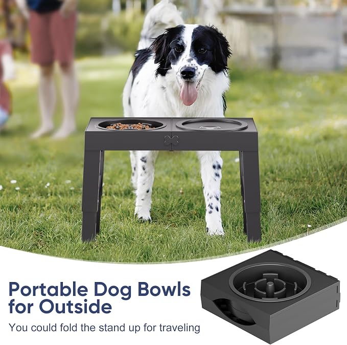 XIAZ Elevated Dog Bowls Large Breed Raised Dogs Bowl Stand Large/Medium Sized - Image 8