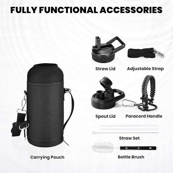 RAYMYLO Insulated Water Bottle 32 oz, Triple Wall Vacuum Stainless Steel | - Image 6