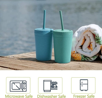 Homestockplus Reusable Wheat Straw Cups - Image 7