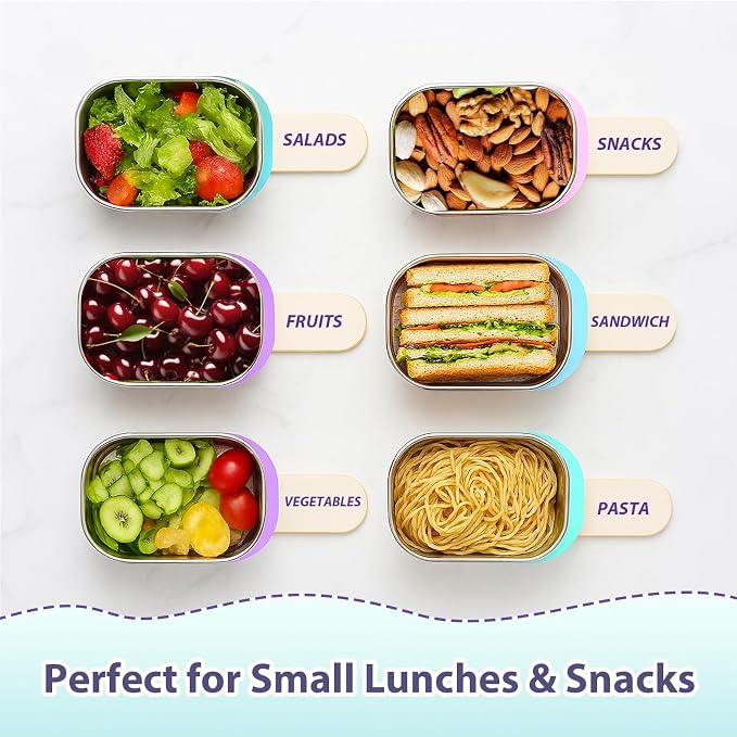 3-Pack Stainless Steel Snack Containers - Image 6