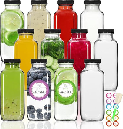STARSIDE 12oz Glass Juice Bottles by STARSIDE