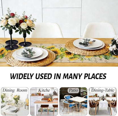 Summer Sunflowers Table Runner, Seasonal Spring Summer Flowe Table Runners | - Image 5