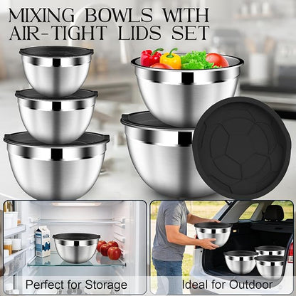 DUTZUN Stainless Steel Mixing Bowls - Image 3