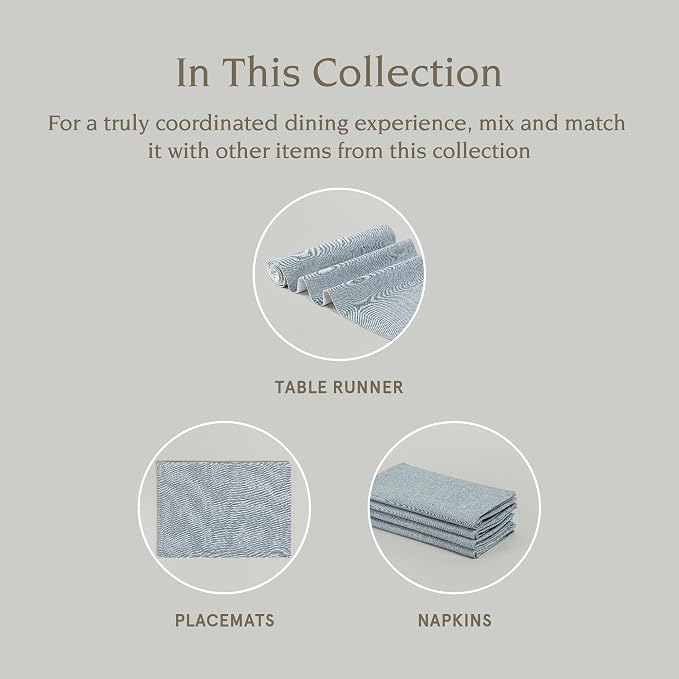 Over&Back 18x90 Woven Chambray Cotton Table Runner - Image 4