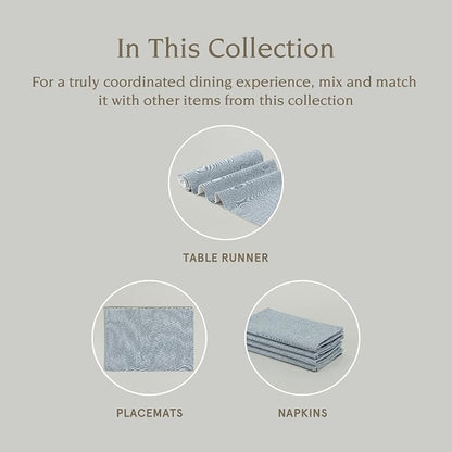 Over&Back 18x90 Woven Chambray Cotton Table Runner - Image 4