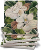 Thirstystone Magnolia Blossoms 4 Pack Tumbled Tile Stone Coasters | 4" Square by CounterArt