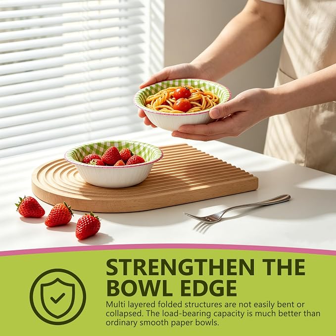 Paper Bowls 8 oz, Disposable Small Paper Bowls, Soak Proof, Cut Proof, - Image 4