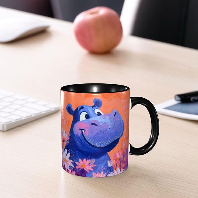 Yrebyou Hippo Coffee Mug 11oz Ceramic Cup - Image 7