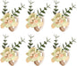 Handmade Floral Napkin Rings, Hydrangea & Eucalyptus Leaf Spring Decoration by Unknown