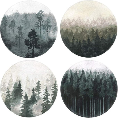 Lahome Forest Pattern Coasters by Lahome