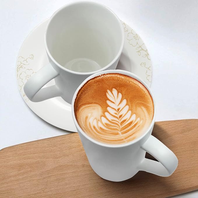 20 oz White Ceramic Coffee Mugs, Large Tall Coffee Mug - Image 7