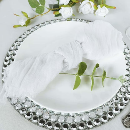 Efavormart 5 Pack | 24"x19" White Gauze Cheesecloth Napkins Cotton Dinner - Image 3