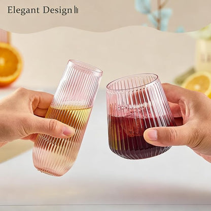 Lueumxc 56 Pack Plastic Wine Glasses Disposable Ribbed Champagne Flutes - Image 5