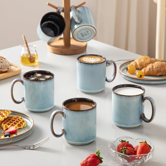 vancasso ONION Ceramic Coffee Mugs Set of 6, 16 Oz Coffee Cups - Image 6