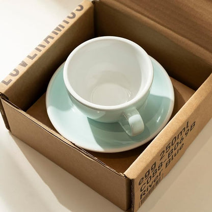 Loveramics Cappuccino Cup with Saucer, 8 oz Ceramic Coffee cup with Round Bottom - Image 3