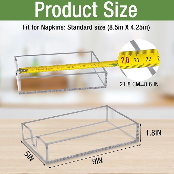 Acrylic Napkin Holder, Napkin Tray - Image 3
