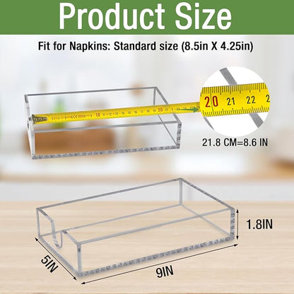 Acrylic Napkin Holder, Napkin Tray - Image 3