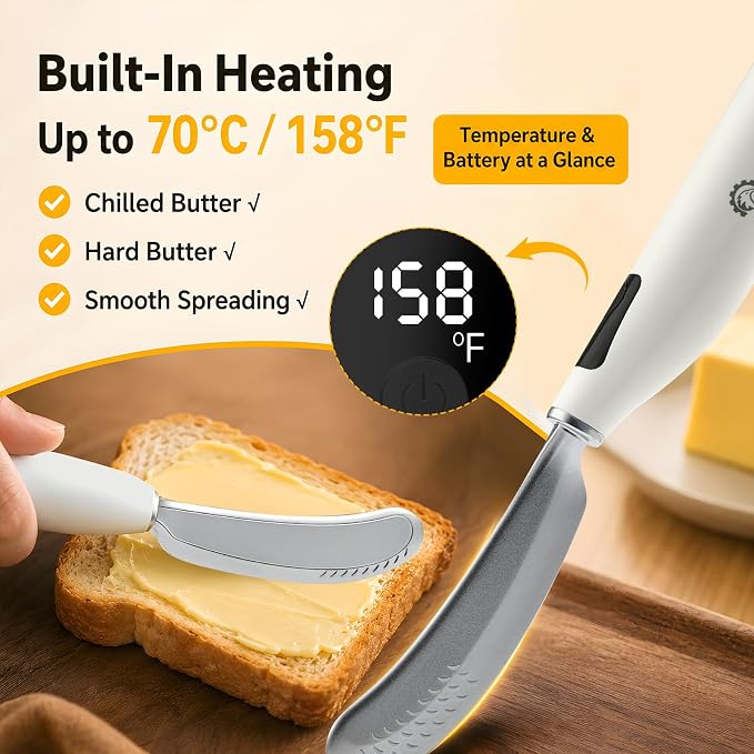 SakerPlus Heated Butter Knife, Rechargeable Electric Butter Spreader - Image 5