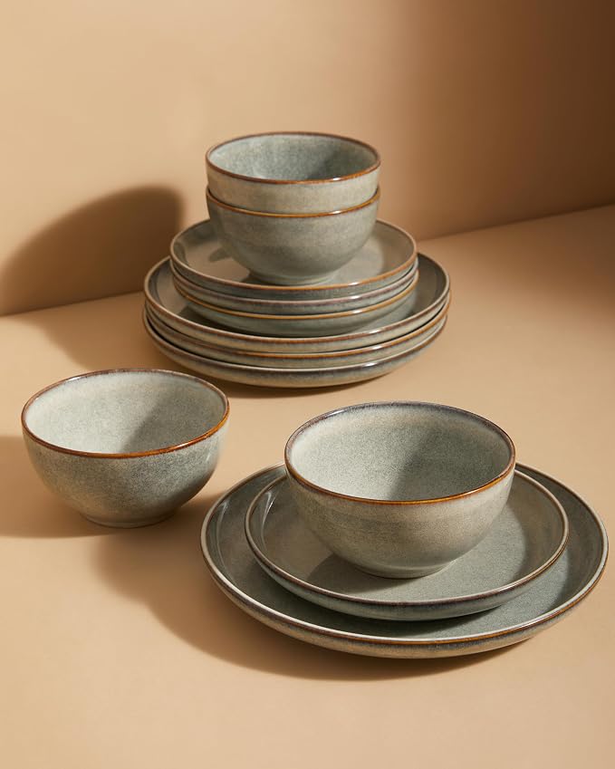 Stoneware Dinnerware Sets Service by Pokini