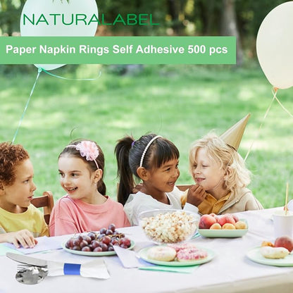 Self-Adhesive Napkin Bands, elegant table setting, - Image 4