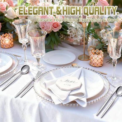 60-Piece Silverware Set for 20, Food Grade Stainless Steel Flatware Set - Image 7