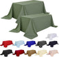 2-Pack 90x156 inch Sage Green Table Cloths, Solid Stain and Wrinkle Resistant Oblong Tablecloth, Premium Plain Weave Polyester Fabric Rectangle Table Linen Covers for Hotel, Banquet