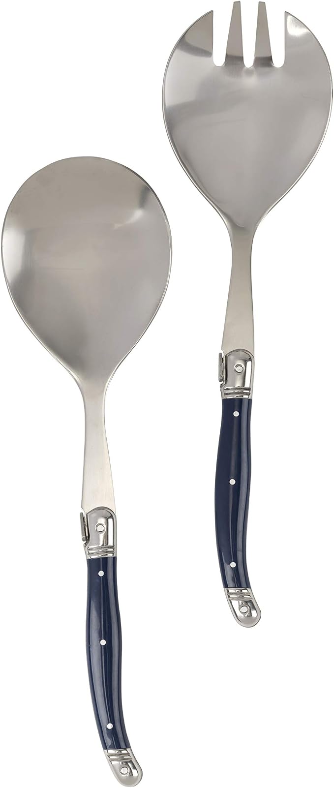 Laguiole Connoisseur Navy Blue Salad Servers, 2 Piece Set by FrenchHomeLaguiole