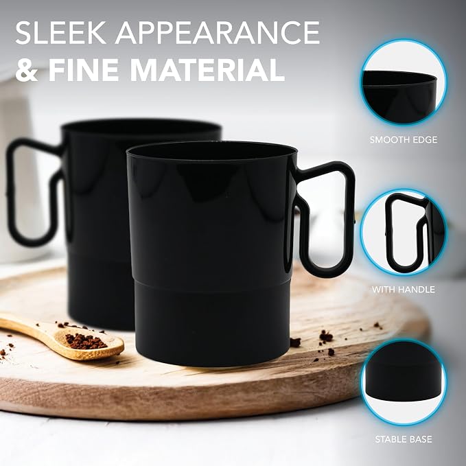 Party Essentials 8-Ounce Hard Plastic Coffee Cup/Tea Mug - Image 5