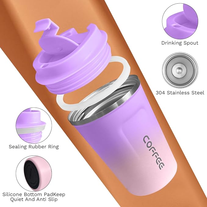 SPLMIFA Travel coffee mugs leak-proof, coffee cups - Image 3
