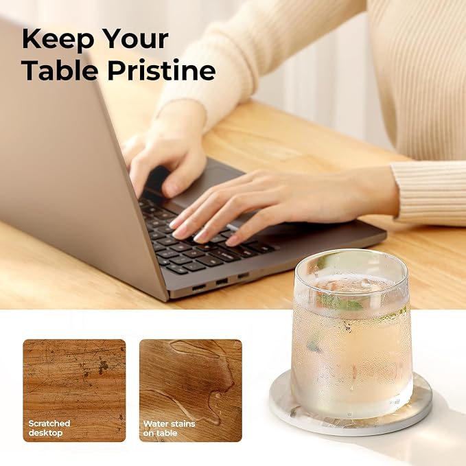 LIFVER Absorbent Coaster Sets of 4, Drink Coasters - Image 5