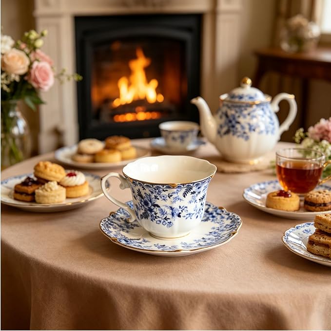 Vintage Floral Tea Cup and Saucer Set - Image 5