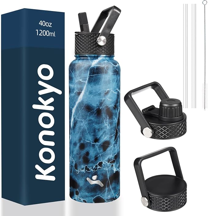 Konokyo 40 oz Insulated Stainless Steel Water Bottle by Konokyo