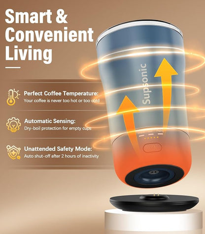 Supsonic Heated Coffee Mug, 14oz Smart Constant Temperature Travel Mug | Heat - Image 3