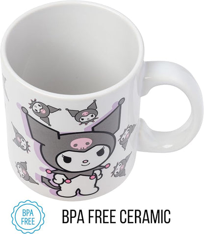 Silver Buffalo Sanrio Hello Kitty and Kuromi Poses, Ceramic Mug, 20oz | Hello - Image 8