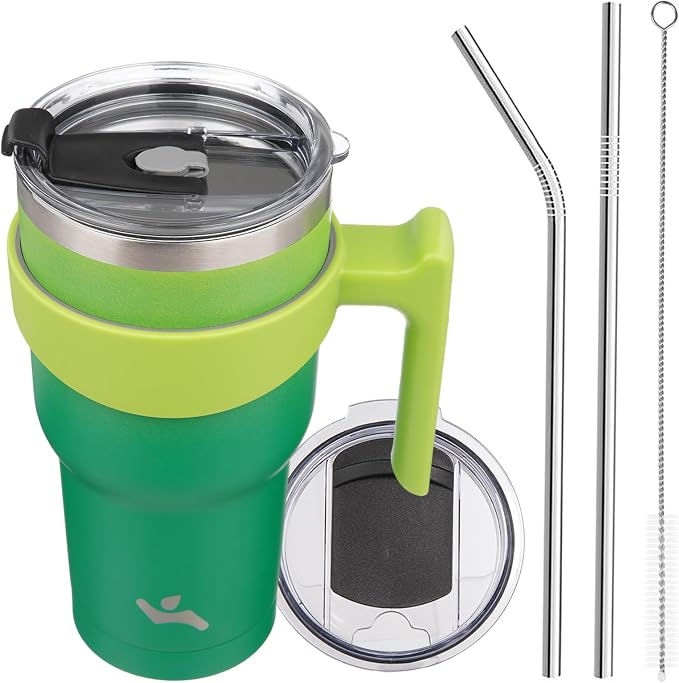 Konokyo 30 oz Tumbler with Handle and Straw, Insulated Travel Mug | Matcha by Konokyo