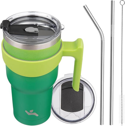 Konokyo 30 oz Tumbler with Handle and Straw, Insulated Travel Mug | Matcha by Konokyo