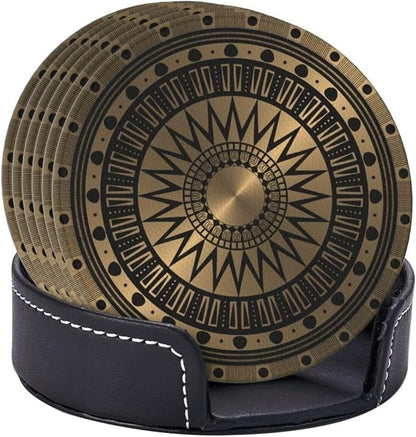 Drink Coasters with Holder Stand Set of 6 - Image 2