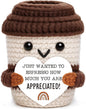 Appreciation Gift for Women Men Coworkers Thank You Gift Crochet Coffee Cup | by OCCdesign