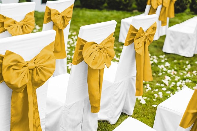 12 Pack Gold Satin Table Runner 12 x 108 Inch Long Premium Table Runners - Image 5