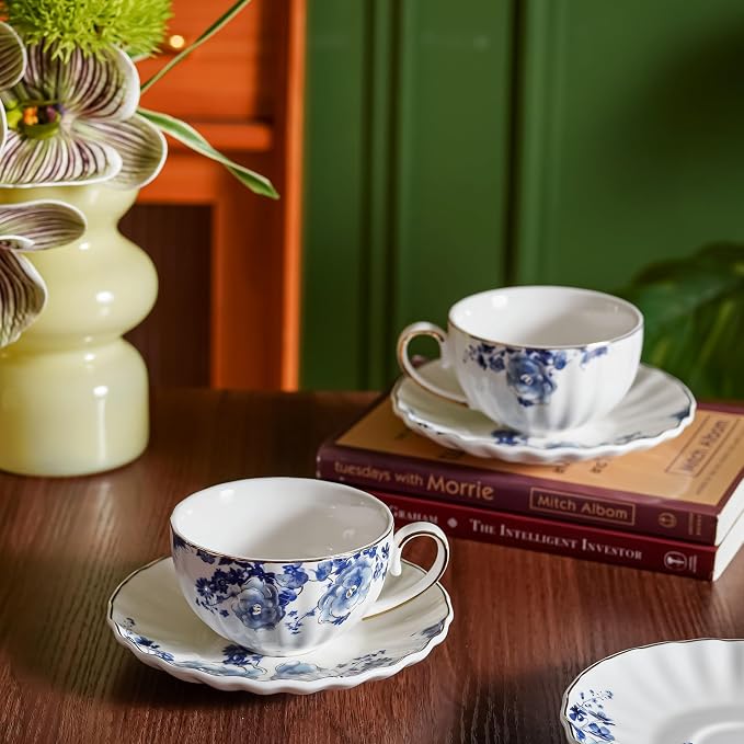 Blue Flowers Ceramic Tea Set，Tea Sets - Image 6