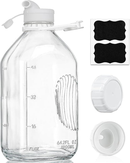 Syntic 64 Oz Glass Milk Bottle by Syntic