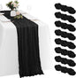 8 Pack Black Cheesecloth Table Runners 20x120 Inch Gauze Table Runner Cheese by Yorcari