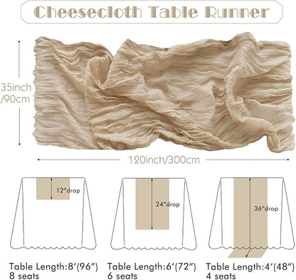 IVAPUPU Nude Table Runner 120 Inches - Image 2
