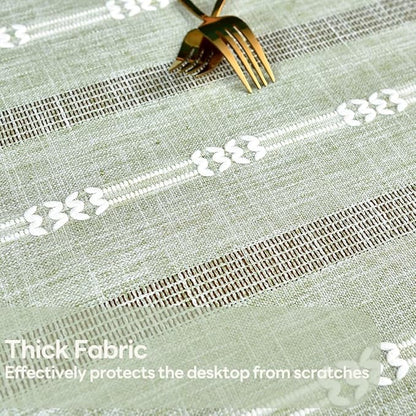 Heavy Duty Cotton Table Cloth for Rectangle Table Sage Green Tablecloth Rectangular Farmhouse Vintage Washable Rustic Table Cover (Sage Green,52''x120'')