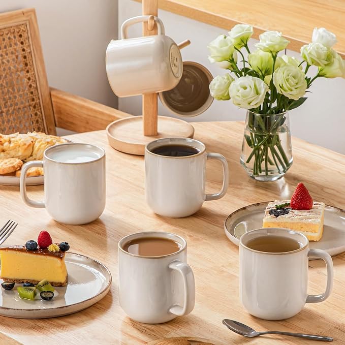 vancasso 16 oz Coffee Mugs Set of 6, Large Ceramic Mug - Image 5